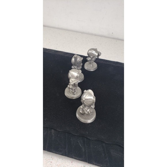 Vintage Avon Fine Pewter Lot of 4 School Days Bear Figurines 1983-1984 - Picture 6 of 14